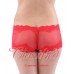 Lace Boy Shorts Red