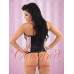 Pink/Black Satin and Lace Corset and G-String Set