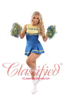 Ladies Cheerleader Costume - Blue