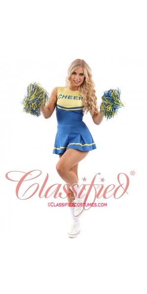 Ladies Cheerleader Costume - Blue