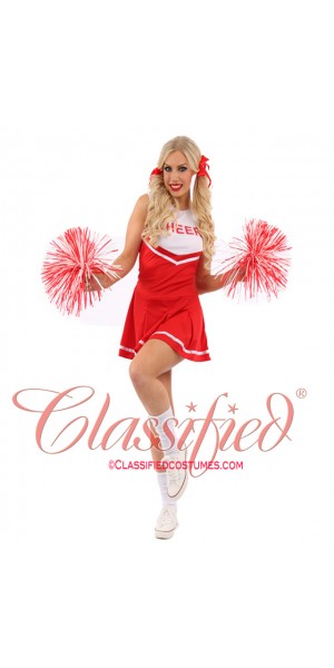 Ladies Cheerleader Costume - Red