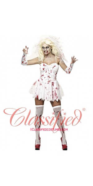 2PC. White Zombie Bride Costume