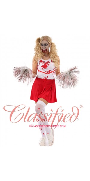 2Pc Zombie Cheerleader Costume