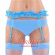 Nylon Lace Garter Belt Blue