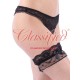 Lace Garter with Satin and Bow Black