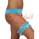 Lace Garter with Satin and Bow Turquoise