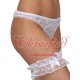 Lace Garter with Satin and Bow White