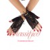 Black Fishnet  Lace Up Gloves
