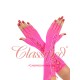 Pink Fishnet Elbow Length Lace Up Gloves