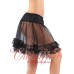 Lace Trimmed Petticoat Black