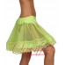 Lace Trimmed Petticoat Fluorescent Green