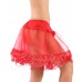 Lace Trimmed Petticoat Red