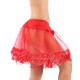 Lace Trimmed Petticoat Red