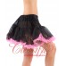 Full Petticoat with ruffle trim Black/Pink