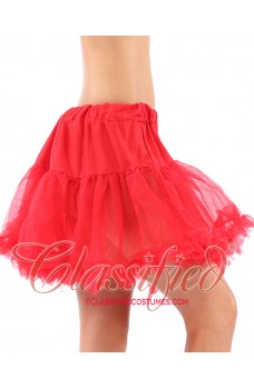 Full Petticoat with ruffle trim Red