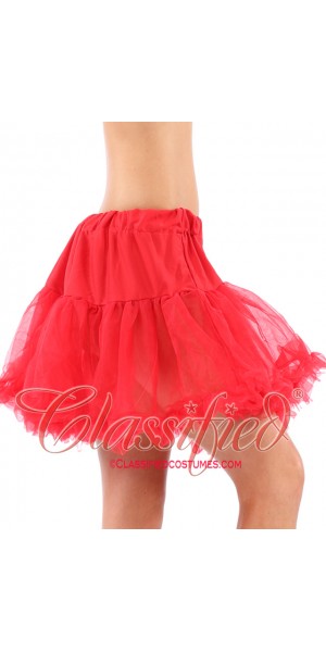 Full Petticoat with ruffle trim Red