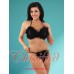 Black Fluffy Marabou Bra and Brief Set