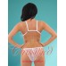 White Sheer Mesh and Lace Peep Bra and Brief Set