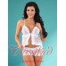 White Mesh/lLace Babydoll and Brief Set