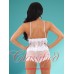 White Mesh/lLace Babydoll and Brief Set