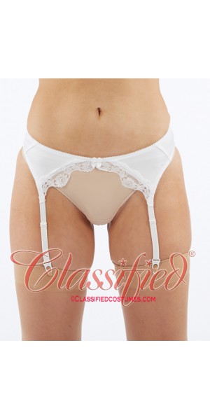  Lace Trimmed Suspender Belt Cream