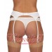  Lace Trimmed Suspender Belt Black