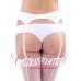  Lace Trimmed Suspender Belt White