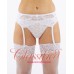 Pull On Lace Front Suspender Belt White