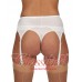 Pull On Lace Front Suspender Belt Cream