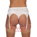 Pull On Lace Front Suspender Belt Cream