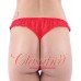 Flirty Lace Thong Red