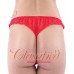 Flirty Lace Thong Red