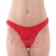 Flirty Lace Thong Red