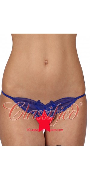 Butterfly Crotchless Brief Blue