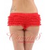 Ruffle lace Hot Pant Red