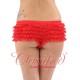 Ruffle lace Hot Pant Red