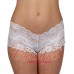 Lace Boy Short with Ribbon Tie White/Pink