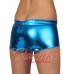 Shiny Metallic Hot Pants Blue