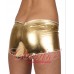 Shiny Metallic Hot Pants Gold