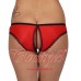 Lacy Crotchless Brief Red