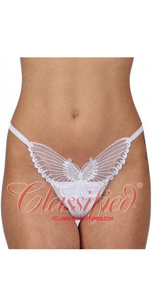 Flirtatious Butterfly G-String White