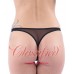 Pretty Flower Motif Panties Black