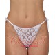 Sexy Lace Tie-Side Thong White