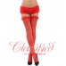 Garter Top Stockings Red