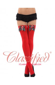 Red Opaque Christmas Candy Cane Stockings