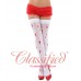 White Opaque Blood Print Stockings