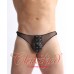 Mens Fishnet and Stud Thong 