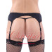 Embroidered Flower Lace Suspender Belt Black Embroidered Flower Lace Suspender Belt Black