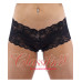 Lace Boy Short with Ribbon Tie Black/Pink Lace Boy Short with Ribbon Tie Black/Pink